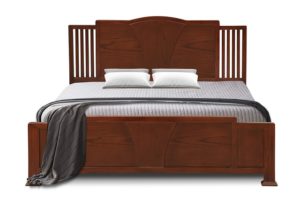 cama de madera con colchon 