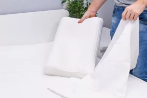almohada blanca de visco